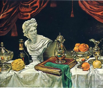  Chirico Peintre - nature morte avec de l’argent Ware 1962 Giorgio de Chirico surréalisme métaphysique